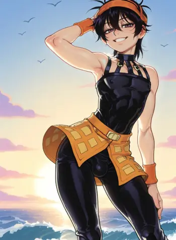 Narancia Ghirga shows you his lil’ bomber [WienerGens]